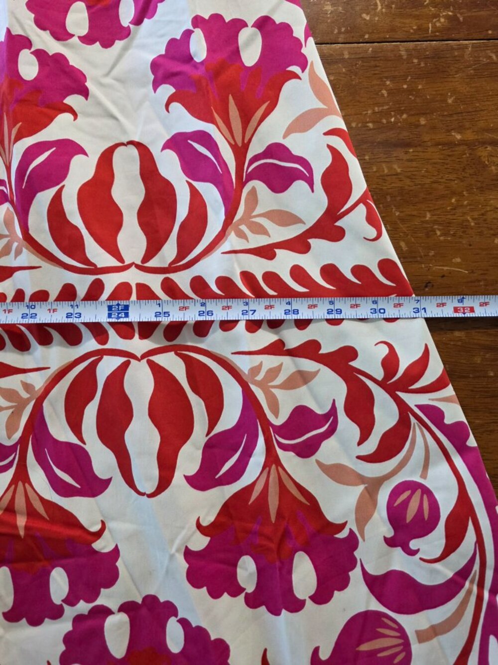 Boden Fit and Flare Maxi-Midi Hybrid Red and Purple Symmetrical Floral 10R - Picture 6 of 13